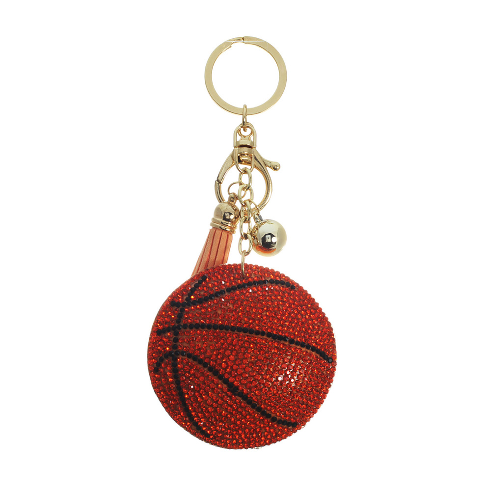 K0208 HYG RHINESTONE BASKETBALL KEYCHAIN Keychains