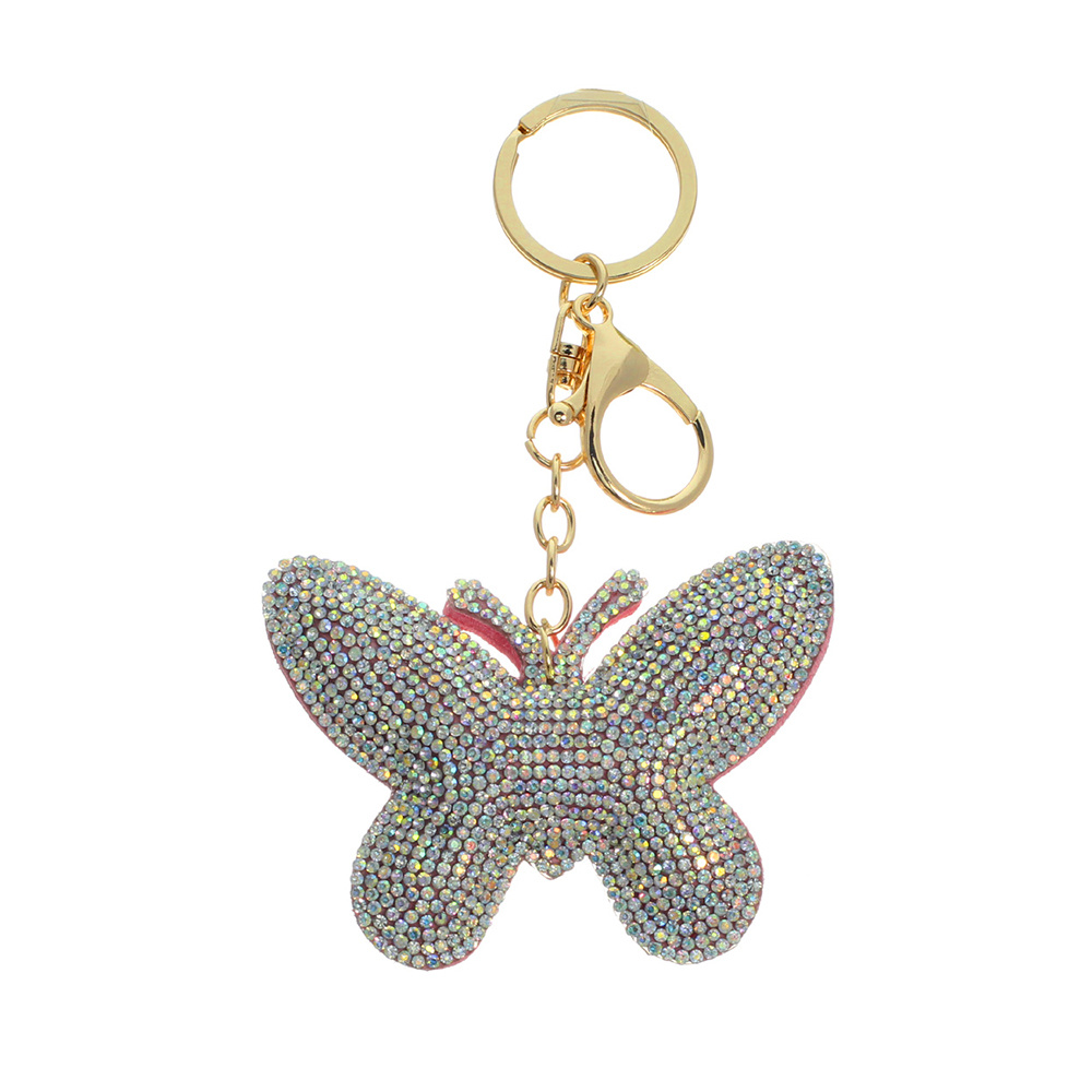 K0766 ABG STONED BUTTERFLY KEYCHAIN - Keychains