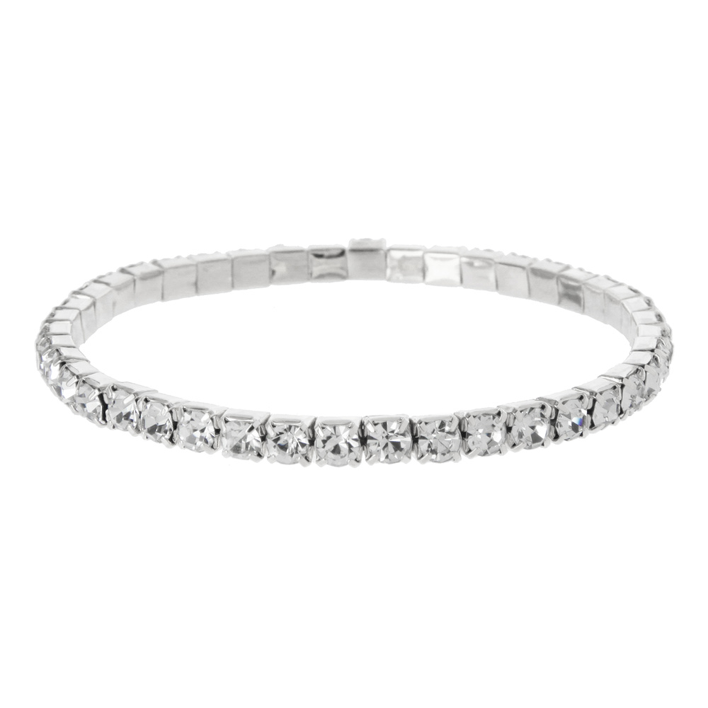 KB4344 S 1 Line Rhinestone Stretch Bracelet 10/2019 New Arrivals