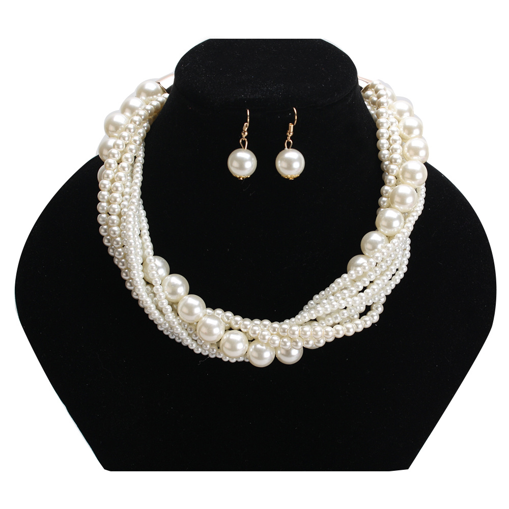 NPY6549 GCR MULTI STRAND TWISTED PEARL NECKLACE