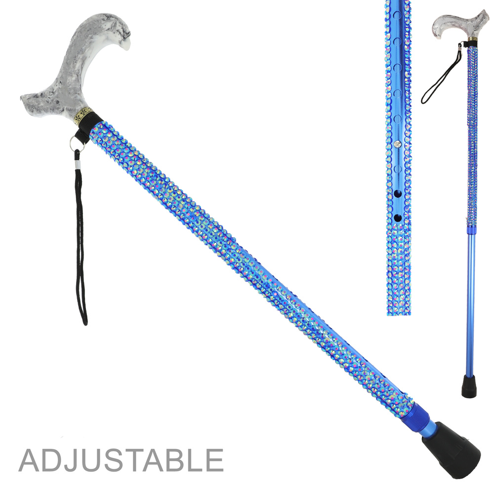 STK11340 0RY FASHION BLING RHINESTONE WALKING ADJUSTABLE CANE