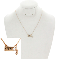 Religious Angel Charm Pendant Necklace 15680Crg