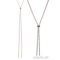 1 LINE RHINESTONE NECKLACE WITH SLIDE ADJUST