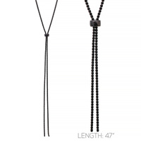 1 LINE RHINESTONE NECKLACE WITH SLIDE ADJU