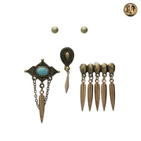 LAPEL PIN AND EARRING SET
