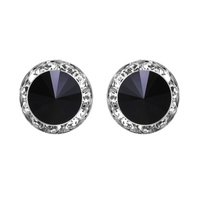15MM Rondelle Swarovski Crystal Post Earrings