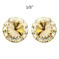 Rondelle Swarovski Crystal Post Earrings 20