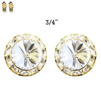 20Mm Rondelle Swarovski Crystal Clip Earrings