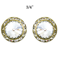 20MM Rondelle Swarovski Crystal Post Earrings
