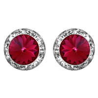 20MM Rondelle Swarovski Crystal Post Earrings
