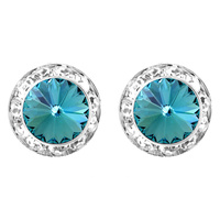 20Mm Rondelle Swarovski Crystal Post Earrings