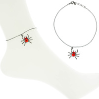 HALLOWEEN SPIDER CHARM ANKLET FOOT JEWELRY