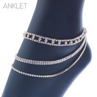 CR-G g rs pattern 3 layer anklet