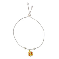 RHINESTONE SOFTBALL SLIDER BRACELET