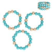 3-PIECE BEAD MIX STACKABLE LAYERED BOHEMIAN STRETCH BRACELET SET
