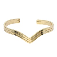 CHEVRON V-SHAPED CUFF BANGLE BRACELET