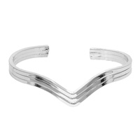 CHEVRON V-SHAPED CUFF BANGLE BRACELET