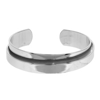 DOUBLE LAYER METAL CUFF BANGLE BRACELET
