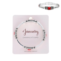 PERSONALIZED BIRTHSTONE STRETCH BRACELET