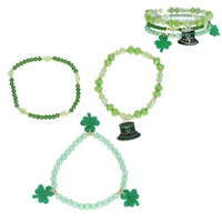 3-PACK SAINT PATRICK'S CHARM STRETCH BRACELET SET