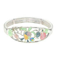SEA LIFE AB RHINESTONE METAL STRETCH BRACELET