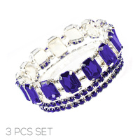 MULTI-CUT PRONG-SET CRYSTAL BRACELET SET