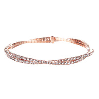 TWISTED MEMORY WIRE RHINESTONE BRACELET