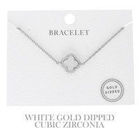 GOLD-DIPPED ENAMEL QUATREFOIL BRACELET