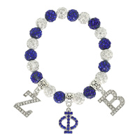 SGRHO TWO-TONE CHARM STRETCH BRACELET