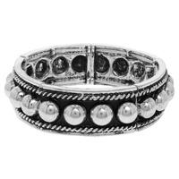 WESTERN DOME RIDGED STRETCH BRACELET