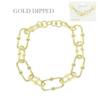 GOLD PLATED LINK CHAIN BRACELET