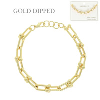 GOLD PLATED LINK CHAIN BRACELET