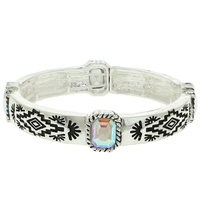 WESTERN AZTEC JEWELED PICTOGRAPH BRACELET