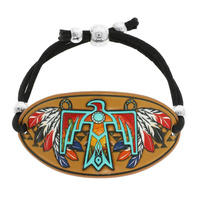 WESTERN THUNDERBIRD TOOLED LEATHER BRACELET