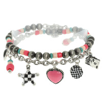 WESTERN LAYERED CHARM STRETCH BRACELET