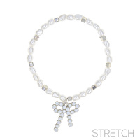 PEARL BOW STRETCH BRACELET