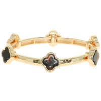 PEARLESCENT CLOVER STRETCH BRACELET