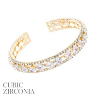 CZ EMBELLISHED CUFF BRACELET