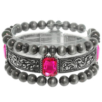 WESTERN CRYSTAL BEADED BRACELET SET