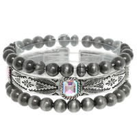 WESTERN CRYSTAL BEADED BRACELET SET