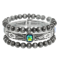 WESTERN CRYSTAL BEADED BRACELET SET