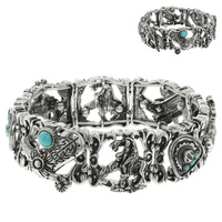 WESTERN SCENIC PANEL STRETCH BRACELET