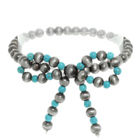 WESTERN BOW BEADED STRETCH BRACELET