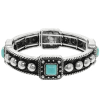 WESTERN SQUARE TURQUOISE BRACELET