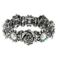 WESTERN ROSE THEMED STRETCH BRACELET