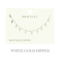 GOLD PLATED CROSS CHARM BRACELET