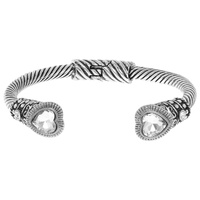 WESTERN CRYSTAL HEART CUFF BRACELET