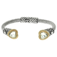 WESTERN CRYSTAL HEART CUFF BRACELET