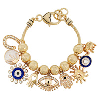 MULTICHARM EVIL EYE BRACELET