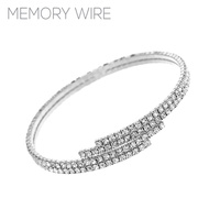 RHINESTONE PAVE MEMORY WIRE BRACELET
